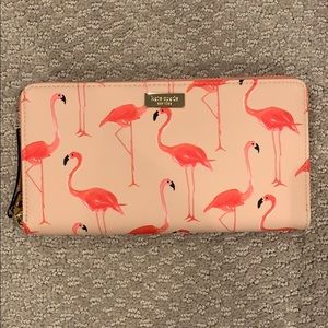 Kate Spade Shore Street Flamingo Lacey Zip Wallet